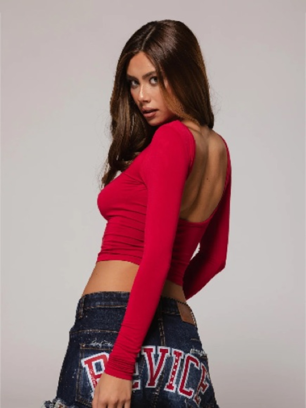 Revice Denim LANA LONG SLEEVE / CHERRY